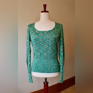 Anthropologie Women Kendra Sweater Turquoise Green Size Medium